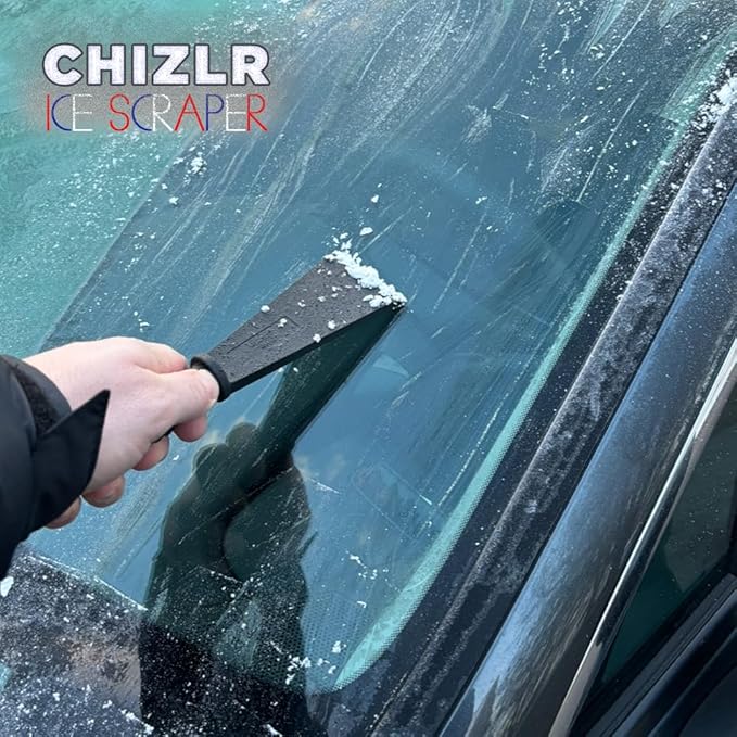 Chizlr Compact Ice Scraper - Effortlessly Remove Ice & Snow! Portable Design, Comfortable Grip, Sturdy Blade. Stay Ready for Winter Driving (1)