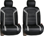 FH Group Front Set Faux Leather Car Seat Covers Cushions for Low Back Seat, Universal Fit, Airbag Compatible Seat Cover for S
