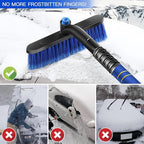 Kairiyard Ice Scrapers for Car Windshield, Upgraded 31 Inch Snow Scraper and Brush Combo Extendable 360° Pivoting Ice Snow Removal Tool for Car, Truck, SUV, Christmas(Blue)