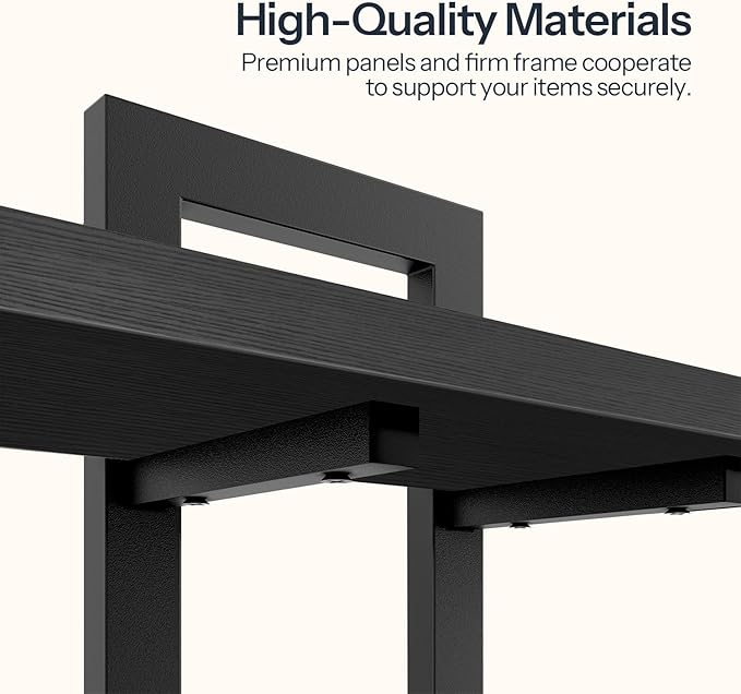 HOOBRO Floating Shelves, 15 Inch Wall Shelf Set of 3, Wall Mounted Storage Shelves 2-Tier, Hanging Bathroom Shelves, for Livi