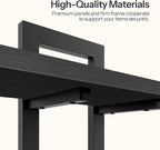 HOOBRO Floating Shelves, 15 Inch Wall Shelf Set of 3, Wall Mounted Storage Shelves 2-Tier, Hanging Bathroom Shelves, for Livi