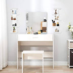 5 Tier Wall Shelf Unit-White Floating Shelves for Home Decor, Modern Unique Asymmetric Design for Bedroom & Living Room Stora