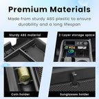 3PCS Center Console Organizer Compatible with 2023-2026 Honda Pilot 2026 Honda Passport Hidden Storage Tray Armrest Storage Tray Insert Divider Slot Box Secondary Interior Accessories