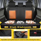LINGVIDO Car Seat Covers Full Set (5 Seats) - Premium Perforated Nappa Leather, Waterproof Shield, Omni-Adapt Fit SUVs Sedans