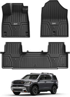 3W Floor Mats for Honda Passport 2026, All Weather TPE Custom Fit Passport Floor Liner 1st & 2nd Row, Cover Protector for 2026 Honda Passport Accessories, Black