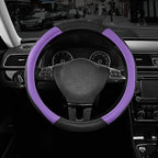 Road Comforts Leather Steering Wheel Cover with Decorative Trim and Piping, Anti-Slip Breathable Design, Fits 14.5–15 Inch Ro