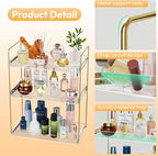 Bathroom Countertop Organizer, 3 Tier Acrylic Tray Vanity Counter Skincare Organizer Shelf, Kitchen Under Sink Standing Rack,
