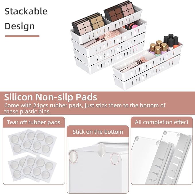 24 PCS Drawer Organizer Clothes