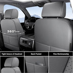 Coverado Chevy Silverado Seat Covers, Faux Leather Seat Covers Fit for Chevy Silverado GMC Sierra 2007-2026 1500, 2015-2026 2