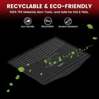 LASFIT Trunk Mat for Ford Mustang Mach-E 2021-2025 2026 (Trunk Base Upper Position) TPE All Weather Custom Fit Cargo Liner