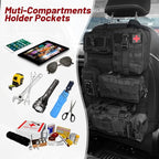 Universal Tactical Vehicle Back Seat Organizer with 5 Molle Pouch Molle Pouches Truck Seat Organizer Tactical Gear for Car Truck Ford Jeep Vehicle