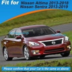 Car Door Rearview Mirror Cover Cap Housing Protective Cover For Exterior Mirrors Fit For Nissan Sentra WITH Signal Light 2013-2019,Nissan Altima 2013-2018(Red Right Passenger Side)