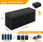 MDSTOP Hitch Cargo Carrier Bag, Waterproof Cargo Bag, 12.5 Cu Ft 53"x20"x20" Rainproof Vehicle Soft-Shell Carriers, with 8 Reinforced Straps for Vans Truck Pickup (Black, 12.5 cu. ft 53"x20"x20")