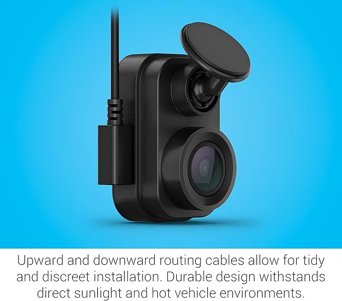 Garmin Dash Cam Mini 2, Tiny Size, 1080p and 140-degree FOV, Monitor Your Vehicle While Away w/ New Connected Features, Voice