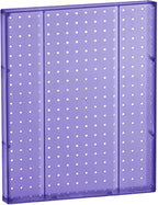 Azar Displays 771620-PUR Plastic Pegboard for Wall Organization - Garage Tool Organizer Wall Mount (Pack of 2) - 1-Sided Dura