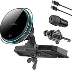 A2C Qi2 15W Wireless Car Charger CD Mount for MagSafe, Magnetic Wireless Charger Car Air Vent | CD Slot with TEC Thermoelectric Cooler Module, Fast Charging for iPhone 17 16 15 14 13 12 Series