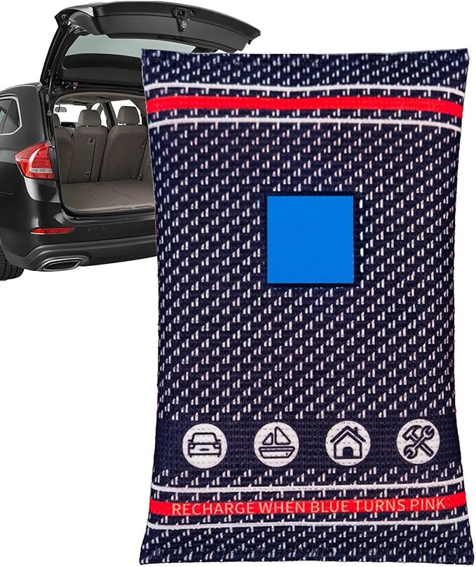 Color Changing Car Dehumidifier Bag - Reusable Humidity Absorber for Vehicle, Truck, Rv, Home, Closet, Wardrobe, Leakproof