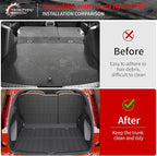Floor Mats Compatible with 2023 2024 2025 2026 Honda CRV (Include Hybrid) Trunk Mat Cargo Liner All Weather Back Seat Cover CR-V Accessories (Upper Deck, Trunk Mat+Backrest Mats+Floor Mats)