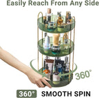 Asayuee 360 Rotating Perfume Organizer,3 Tier Large Capacity Make Up Organizers and Storage,Makeup Organizer for Bathroom,Cos