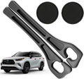Car Seat Gap Filler Organizer Compatible with Toyota Highlander Accessories Seat Gap Plug Blocker with Storage Slot Non-Slip Car Cup Holder Coaster Black