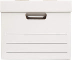 Amazon Basics Medium Duty Storage/Filing Boxes with Lid and Handles, Legal/Letter Size, 12-Pack, White, 16.2" L x 12.5" W x 1