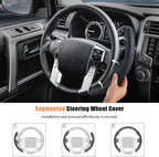 Aimato Customized Steering Wheel Cover for Toyota Tacoma 2012-2023/4Runner 2010-2024/Tundra 2014-2021/Sequoia 2014-2022 Thin,Anti-Slip,Scratch-Resistant Exclusive Car Accessory for Toyota