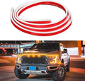DREAMIZER 71" Car Hood Light Strip - Dual Color Amber White Switchback LED Exterior Flexible Dynamic Scan Start Up for Car SUV - Waterproof Daytime Running Turn Signal