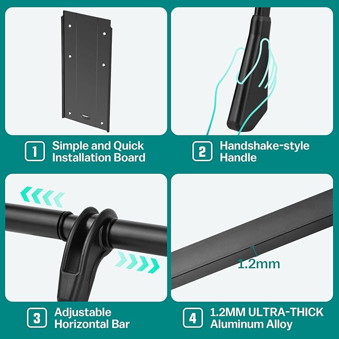Put Down Closet Rod 2 Pack, Adjustable 35-47.6 Inch Wardrobe Lift Rail Organizer Two-way Buffering Heavy Duty Wardrobe Hanger