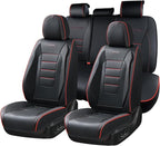 Coverado Seat Covers Full Set, Seat Covers for Cars, Car Seat Cover, Car Seat Protector, Nappa Leather Car Seat Cushion, Wate