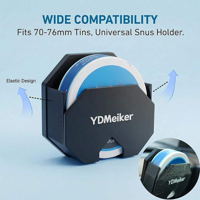 Pouch Can Holster for Car & Belt Fits Zyn Can Tins, Holster Clip to Belt or Car Sun Visor, Keychain for Can - Silver