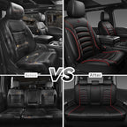CAR PASS 3D Foam PU Leather Car Seat Covers, Universal Seat Covers Full Sets for Trucks SUV Sedan Automotive Seat Covers Armr