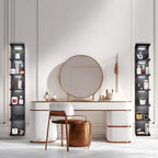 7 Tier Wall Shelves with Led Light, Lack Wall Shelf Unit, Vertical Shelf with Remonte Control,Black Shelves