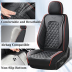 Coverado Front Seat Covers, Wear-Resistant Stain-Proof Cushions, Universal Fit for Most Vehicles, Waterproof Car Seat Protect