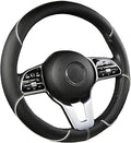 Car Steering Wheel Cover, Premium Nappa Leather Steering Wheel Cover, Non-Slip & Breathable, Universal Fit for 14.5-15 Inch W