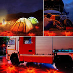 GP908 8 Pack LED Road Flares Emergency Roadside Lights Safety Flashing Warning Beacon Disc Warning Flare Kit with Hook Magnet