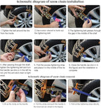 1 Pcs Tire Snow Chain, Snow Chain Car Anti Slip Tire Chains Anti Skid Tire Snow Chains for Car SUV Trucks (S 165-195mm)