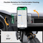 Miracase Phone Holders for Your Car with Metal Hook Clip, Air Vent Cell Phone Stand Car Mount, Universal Automobile Cradle for Garmin GPS Fit iPhone Android and All Smartphones, Carbon Fiber 2 Pack