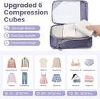 Compression Packing Cubes for Travel, Lightweight Vacation Travel Essentials, Travel Accessories for Suitcase Organizer Bags 