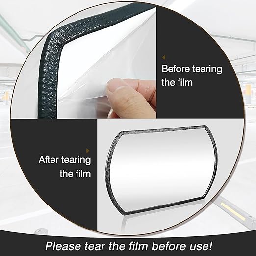 2 Pcs Acrylic Garage Parking Mirror 24" x 15" Convex Security Mirror Rectangular Convex Corner Mirror Blindspot Mirror with Protective Film for Driveway Traffic