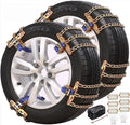 Snow Tire Chains, Universal Car Emergency Anti Slip Snow tire Chains, 6 Pack Winter Security Portable Adjustable Car Tire Sno