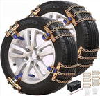 Snow Tire Chains, Universal Car Emergency Anti Slip Snow tire Chains, 6 Pack Winter Security Portable Adjustable Car Tire Sno