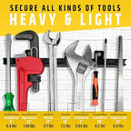 12" Heavy-Duty Magnetic Tool Holders (4 Pack - 48" Total) - Extremely Powerful Magnetic Pull Force to Hold Heavy Tools (Upgra