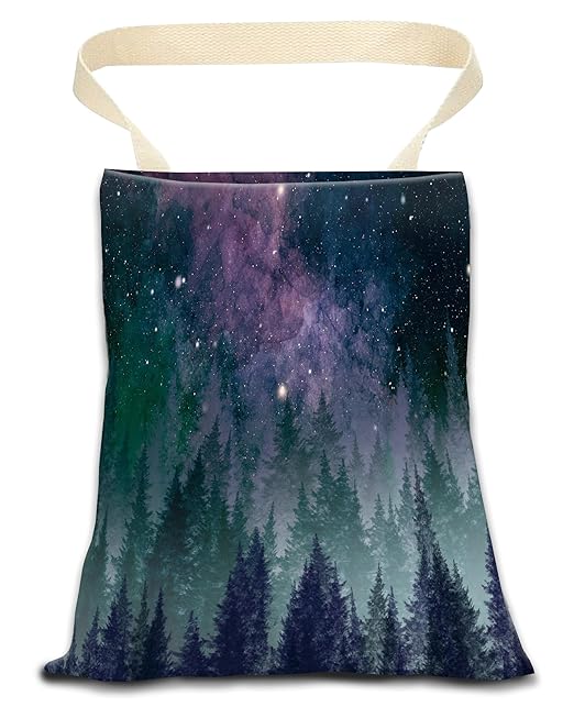 Car Trash Can, Durable Hanging Car Trash Garbage Bag, Cute Automotive Garbage Cans Organizer, Beautiful Galaxy Night Forest