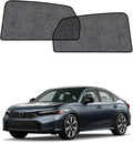 Car Window Shades for Honda Civic(2022-2025), 2-Pack Rear Window Sun Shades for Baby – Breathable Mesh, UV & Heat Blocker, Privacy Protection for Camping, Travel, Sleep & Nursing