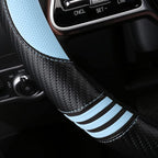 HighnessHwoo Car Steering Wheel Covers for Women Girl Padded Carbon Fiber PU Leather Cute Cartoon Auto Interior Accessories f