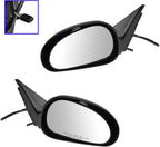 TRQ 2 Piece Driver and Passenger Side Mirror Assembly Set Manual Folding Electric Adjustment Non-Heated No Memory Textured Co