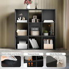 Sweetcrispy 9 Cube Storage Organizer - Open Cube Bookshelf with 5 Removable Back Panels, Display Storage Bookcase for Living 