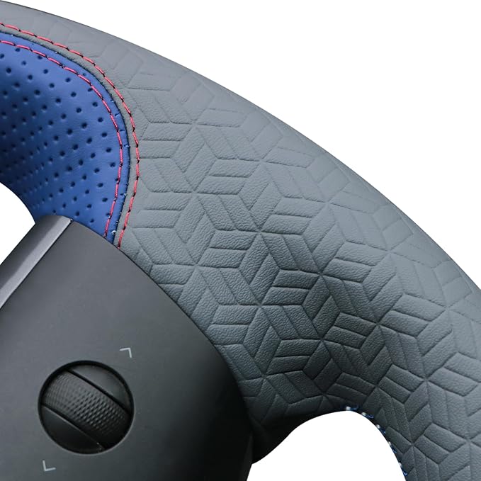 MEWANT Hand Stitched Steering Wheel Cover for Tesla Model 3 2017-2023 / Model Y 2020-2023 for Tesla Model 3/Y Accessories