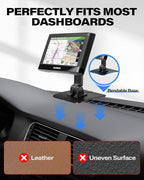 1Zero Adhesive GPS Mount Holder for Garmin, Dual-Axis Adjustable GPS Holder with 360° Rotating Ball Joint, Dashboard GPS Mount for Garmin Nuvi Dezl Drive Drivesmart Zumo Driveassist DriveLuxe RV