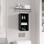 Hanging Closet Organizer - 3-Shelf, Easy Mount Foldable Wardrobe Storage Shelves for Clothes, Handbags, Shoes & Accessories -